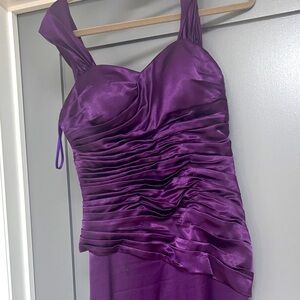 Chic One-Shoulder Dress in Rich Purple
